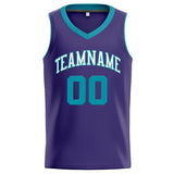 Custom Stitched Basketball Jersey for Men, Women And Kids Purple-Teal-White