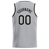 Custom Stitched Basketball Jersey for Men, Women And Kids Gray-Black-White