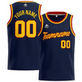 Custom Stitched Basketball Jersey for Men, Women  And Kids Navy-Yellow-Red enthsush