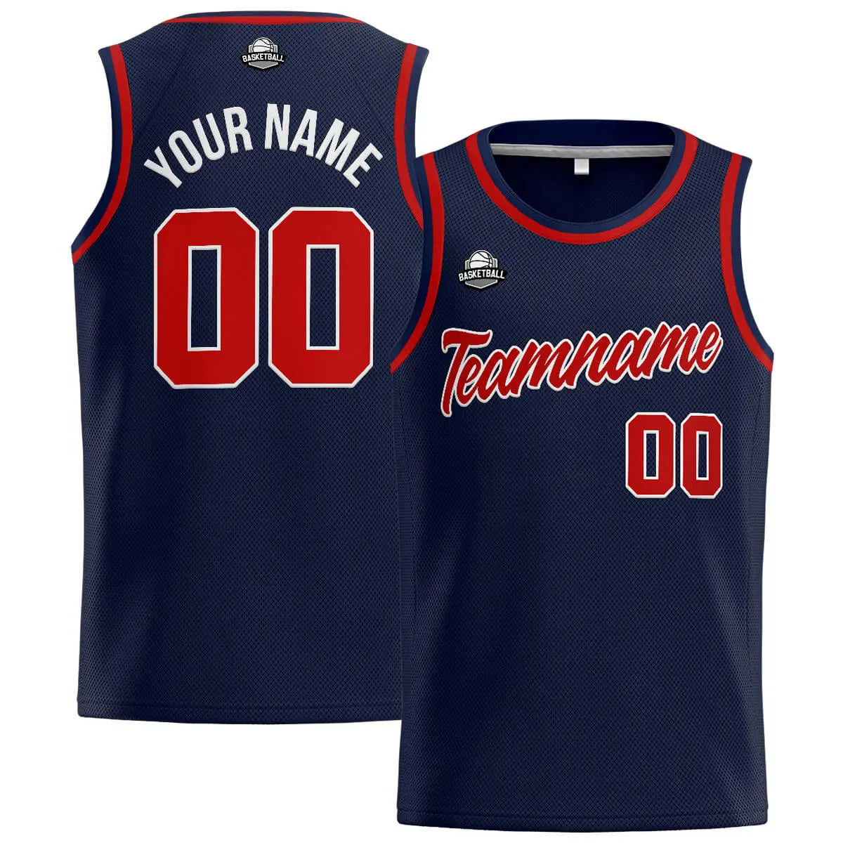 Custom Stitched Basketball Jersey for Men, Women  And Kids Navy-Red enthsush