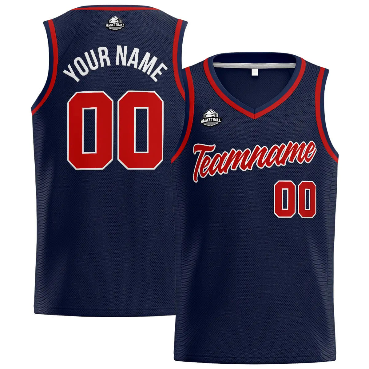 Custom Stitched Basketball Jersey for Men, Women  And Kids Navy-Red enthsush