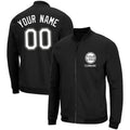 Custom Long Sleeve Windbreaker Jackets Uniform Printed Your Logo Name Number Black-White-Gray enthsush
