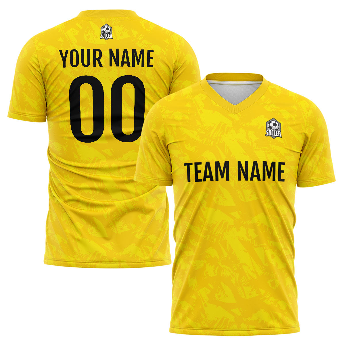 Custom Yellow Soccer Jerseys for Men Women Personalized Soccer Uniforms for Adult and Kid enthsush