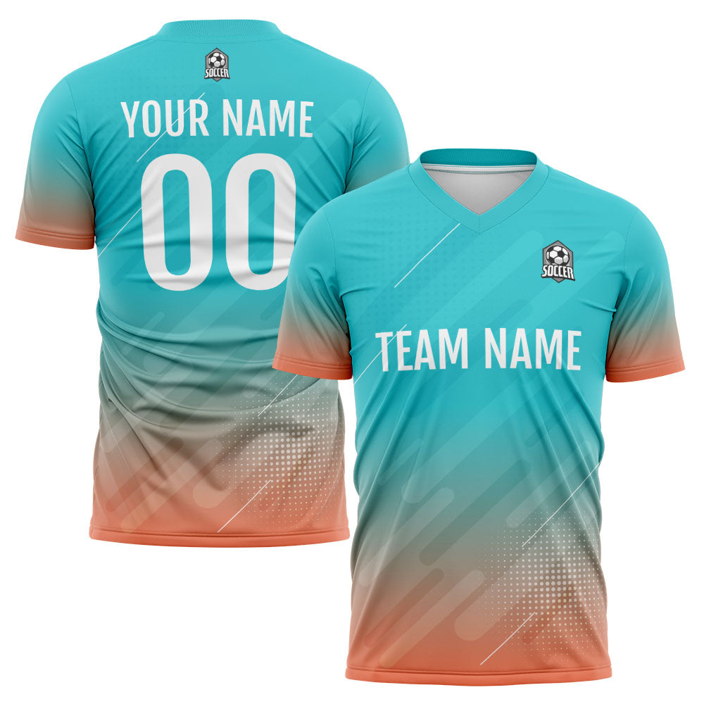 Custom Soccer Jerseys for Men Women Personalized Soccer Uniforms for Adult and Kid Teal enthsush