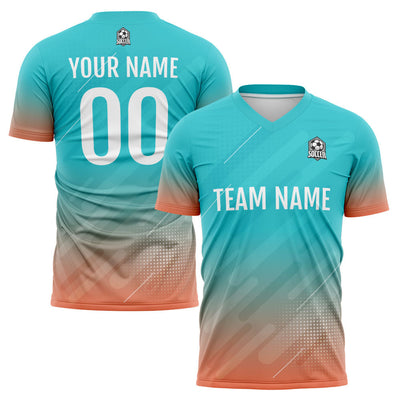 Custom Soccer Jerseys for Men Women Personalized Soccer Uniforms for Adult and Kid Teal enthsush