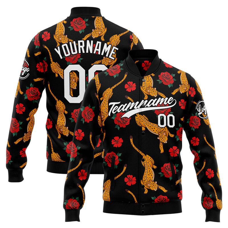 Personalized Custom Men's Jacket Customize Your Team Name, Logo, and Number