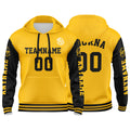Custom Yellow Black Sweatshirt Hoodie For Men Women Girl Boy Print Your Logo Name Number enthsush