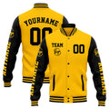 Custom Varsity Jacket Letterman jacket for Men, Women and Youth Yellow Black enthsush