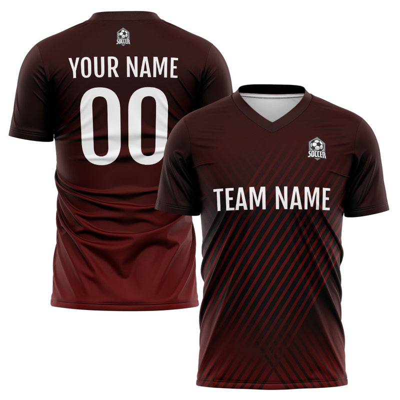 Custom Soccer Jerseys for Men Women Personalized Soccer Uniforms for Adult and Kid Burgundy&White