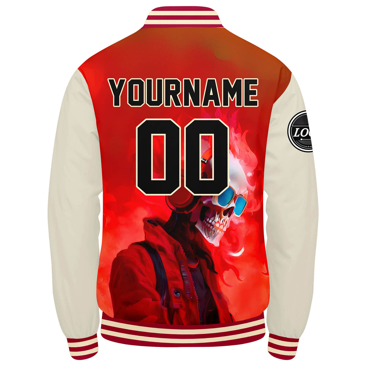 Custom Varsity Jacket Letterman jacket for Men, Women and Youth Red Cream enthsush