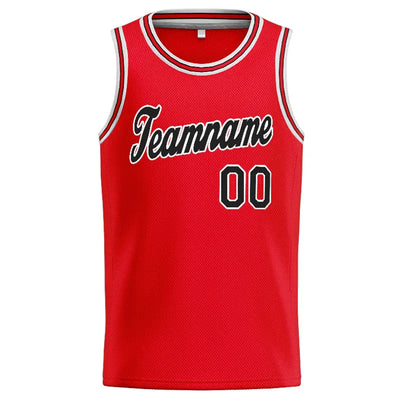 Custom Stitched Basketball Jersey for Men, Women And Kids Red-Black-White enthsush