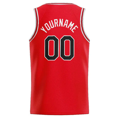 Custom Stitched Basketball Jersey for Men, Women And Kids Red-Black-White enthsush