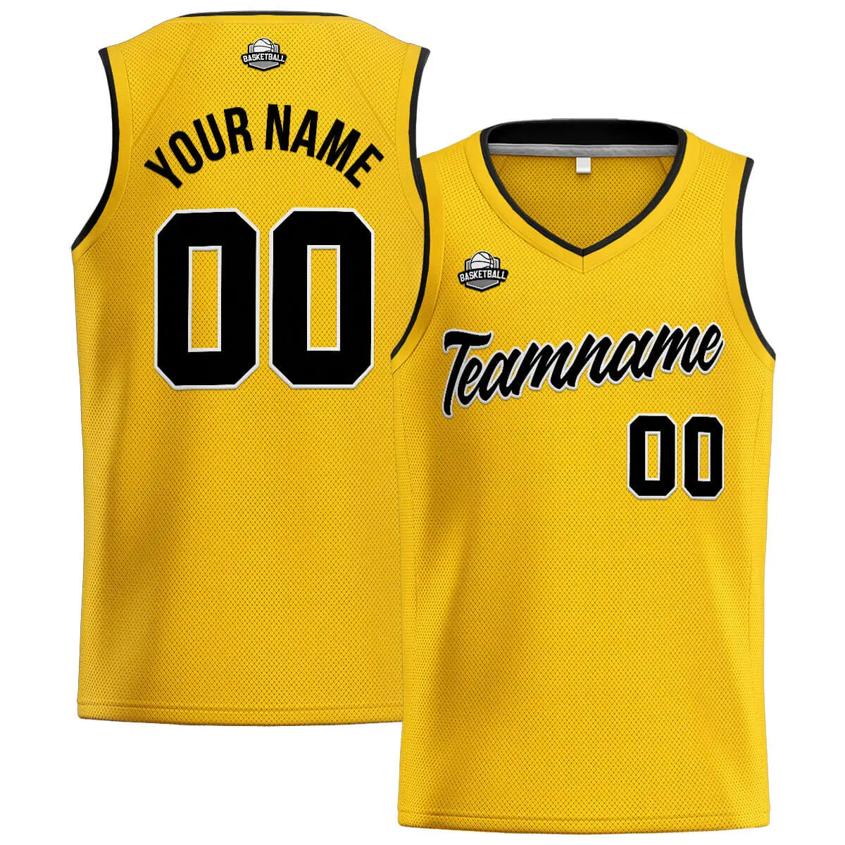 Custom Stitched Basketball Jersey for Men, Women  And Kids Yellow-Black enthsush