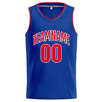 Custom Stitched Basketball Jersey for Men, Women And Kids Royal-Red-White enthsush