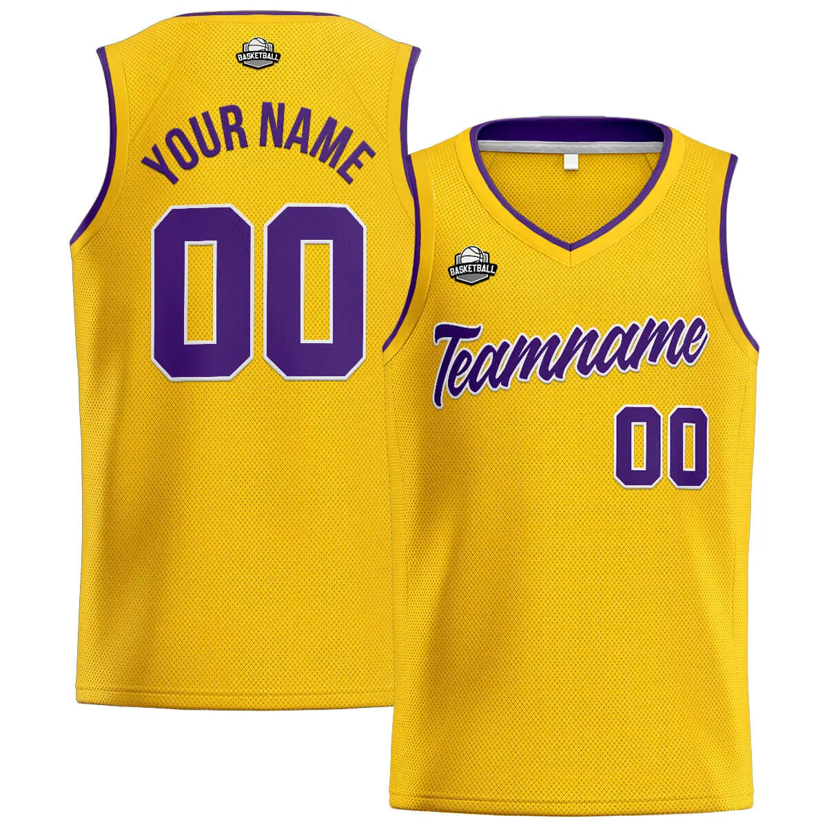 Custom Stitched Basketball Jersey for Men, Women  And Kids Yellow-Purple enthsush