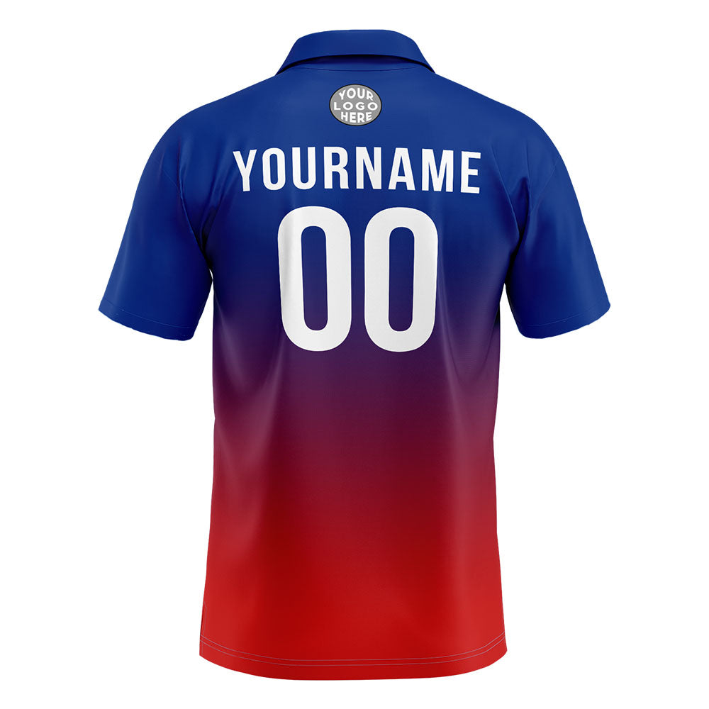 Custom Royal Red Football Polo Shirts Add Your Unique Logo/Name/Number enthsush