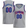 Custom Stitched Basketball Jersey for Men, Women And Kids Gray-Royal-Red enthsush