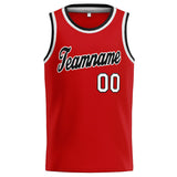 Custom Stitched Basketball Jersey for Men, Women And Kids Red-White-Black