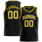 Custom Stitched Basketball Jersey for Men, Women And Kids Black-Yellow-White