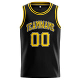 Custom Stitched Basketball Jersey for Men, Women And Kids Black-Yellow-White