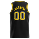 Custom Stitched Basketball Jersey for Men, Women And Kids Black-Yellow-White