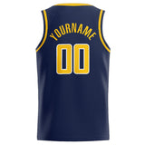 Custom Stitched Basketball Jersey for Men, Women And Kids Navy-Yellow-White