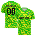 Custom Green Yellow Soccer Jerseys for Men Women Personalized Soccer Uniforms for Adult and Kid enthsush