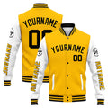 Custom Varsity Jacket Letterman jacket for Men, Women and Youth Yellow White enthsush