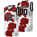 Custom basketball jersey for men and women. Stitched and printed name, number and logo Red enthsush