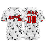 Custom Full Print Design Authentic Baseball Jersey white