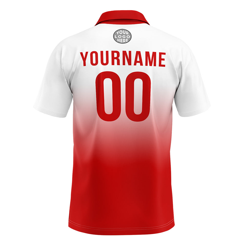 Custom Red Football Polo Shirts Add Your Unique Logo/Name/Number enthsush