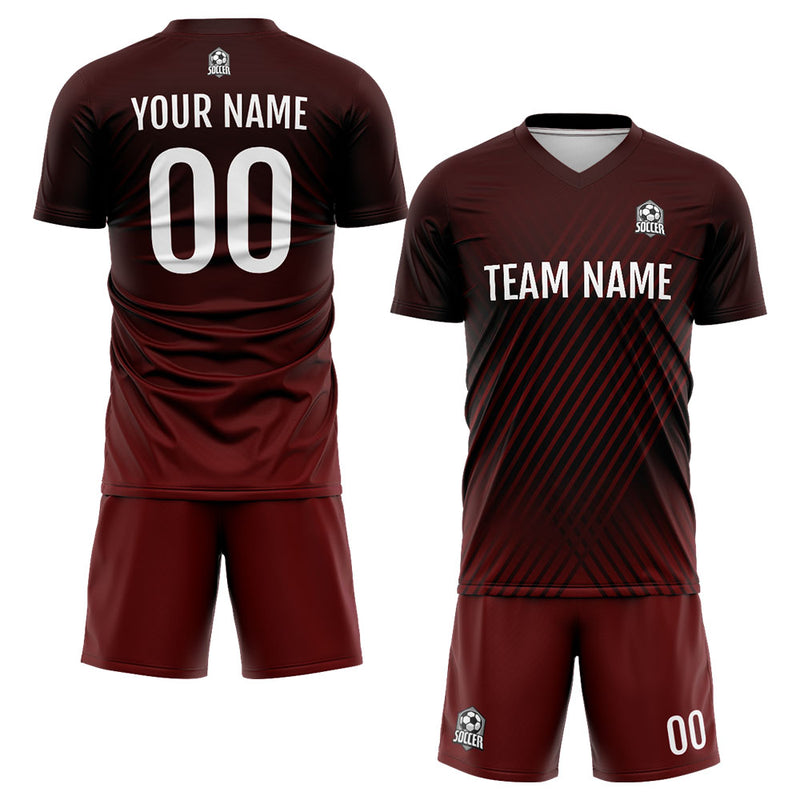 Custom Soccer Jerseys for Men Women Personalized Soccer Uniforms for Adult and Kid Burgundy&White