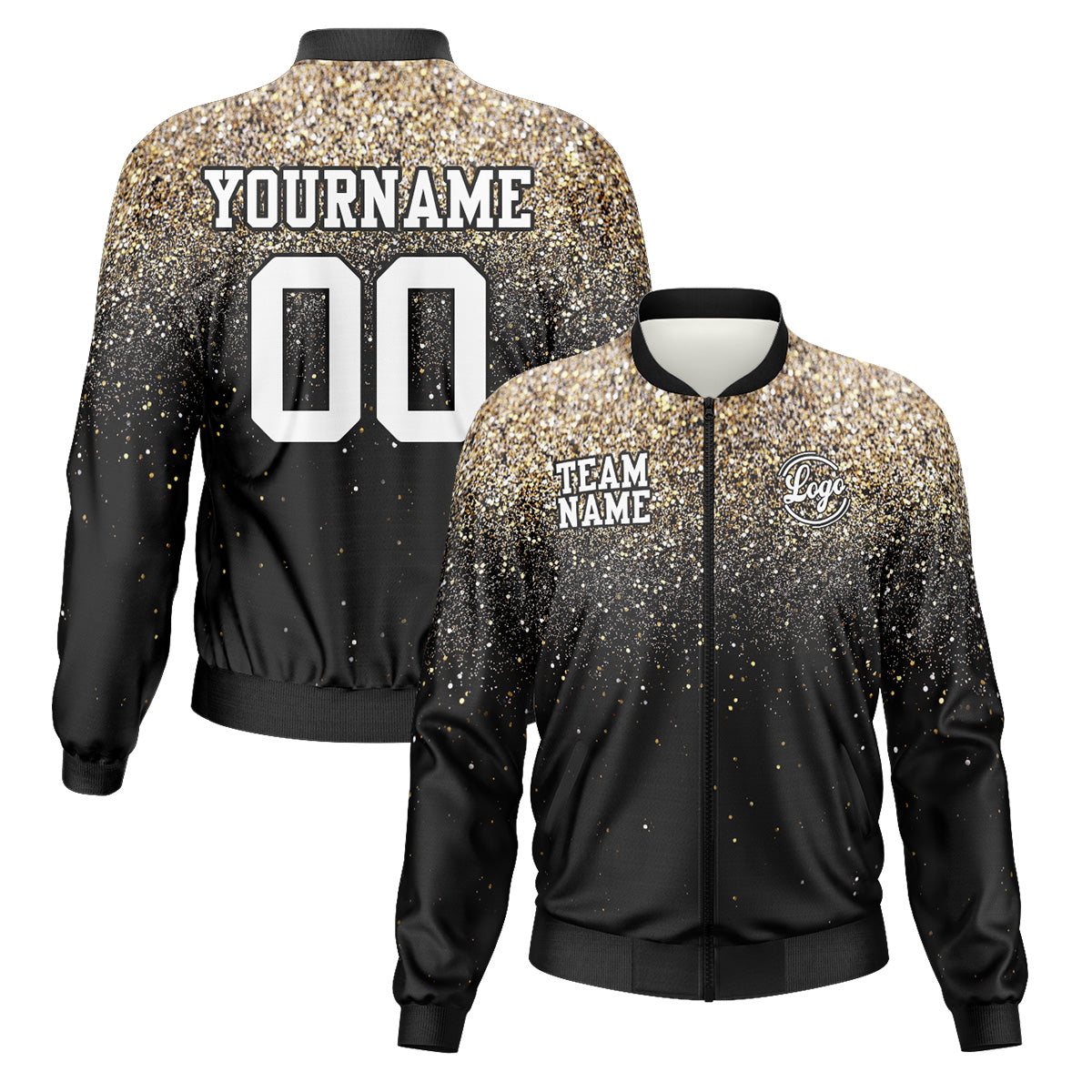 Custom Long Sleeve Windbreaker Jackets Uniform Printed Your Logo Name Number Sequins enthsush