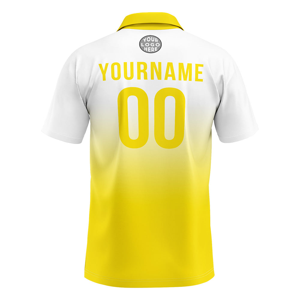 Custom Yellow Football Polo Shirts Add Your Unique Logo/Name/Number enthsush