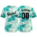 Custom Full Print Design Authentic Baseball Jersey Aqua green enthsush