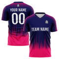 Custom Soccer Jerseys for Men Women Personalized Soccer Uniforms for Adult and Kid Navy&Pink enthsush