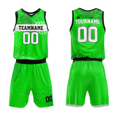 Custom Basketball Jersey Uniform Suit Printed Your Logo Name Number Green enthsush
