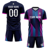 Custom Soccer Jerseys for Men Women Personalized Soccer Uniforms for Adult and Kid Navy-Pink-Blue