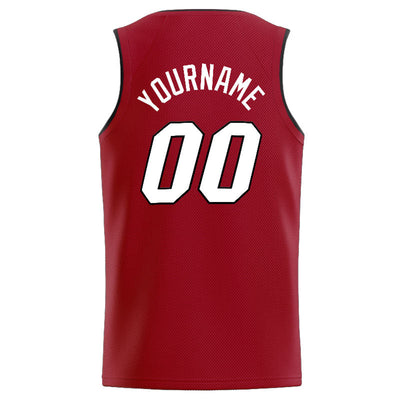 Custom Stitched Basketball Jersey for Men, Women And Kids Red-White-Black enthsush