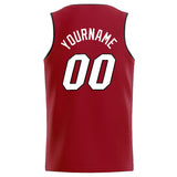 Custom Stitched Basketball Jersey for Men, Women And Kids Red-White-Black