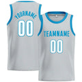 Custom Stitched Basketball Jersey for Men, Women And Kids Gray-Lightblue enthsush