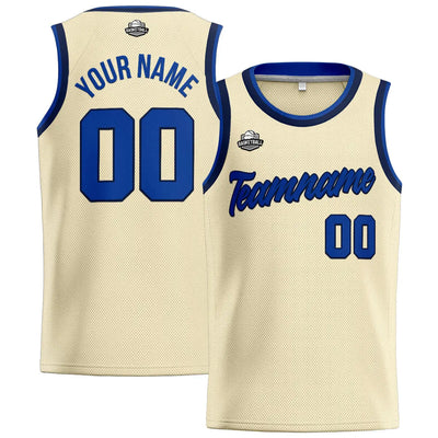 Custom Stitched Basketball Jersey for Men, Women  And Kids Cream-Royal-Navy enthsush