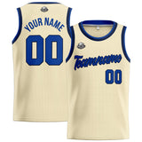 Custom Stitched Basketball Jersey for Men, Women  And Kids Cream-Royal-Navy