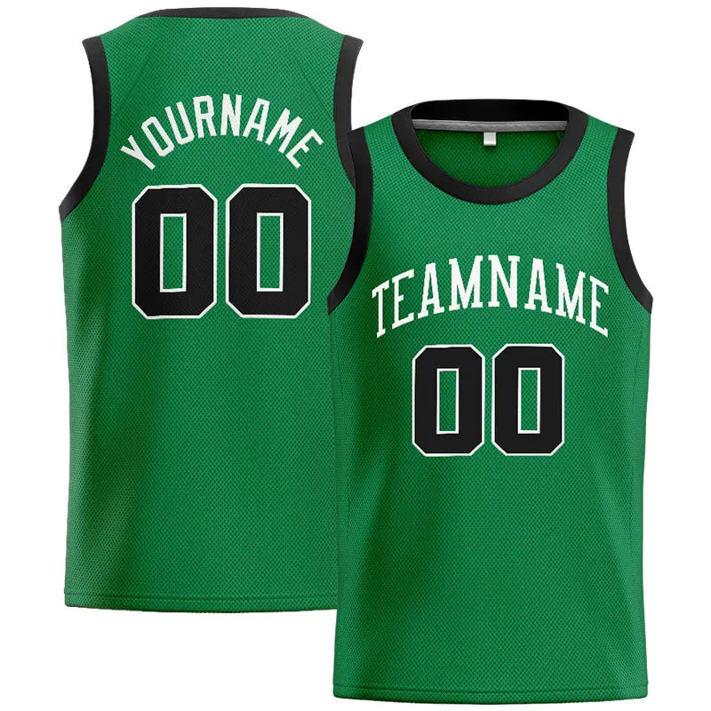 Custom Stitched Basketball Jersey for Men, Women And Kids Kelly Green-Black-White enthsush