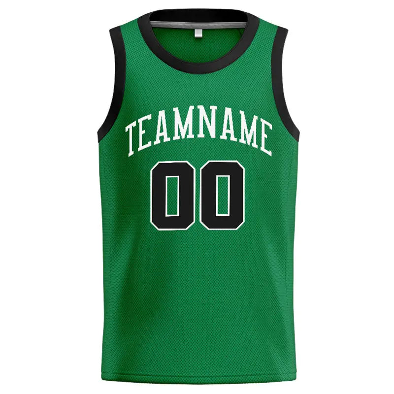 Custom Stitched Basketball Jersey for Men, Women And Kids Kelly Green-Black-White enthsush
