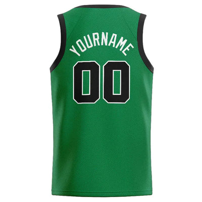 Custom Stitched Basketball Jersey for Men, Women And Kids Kelly Green-Black-White enthsush
