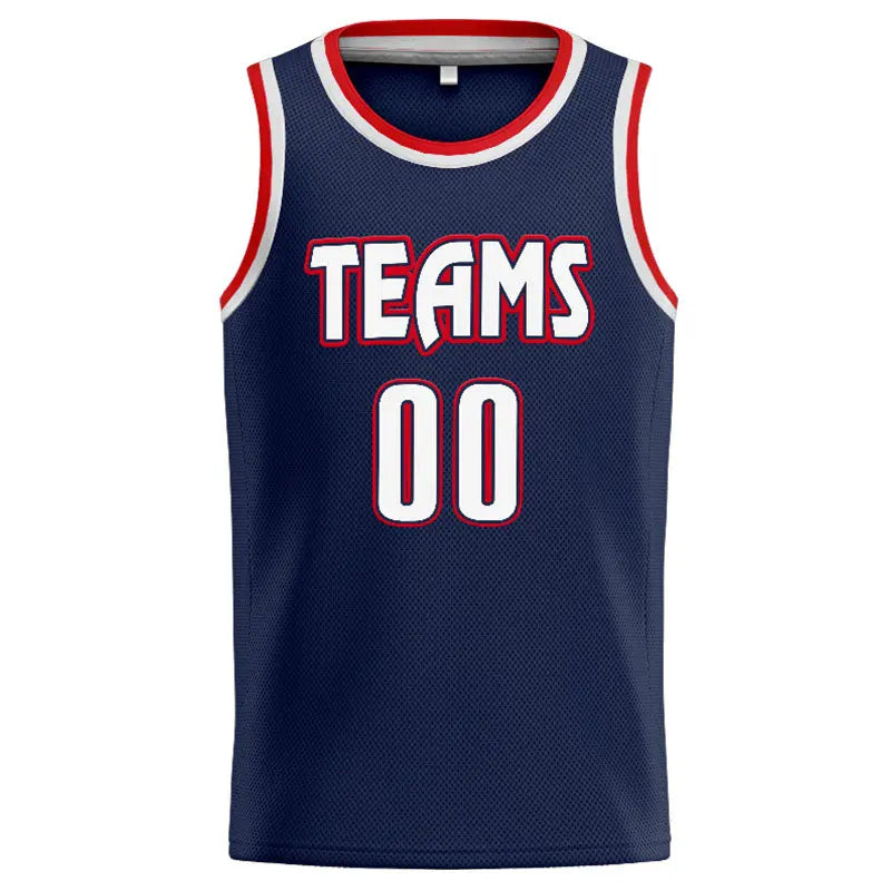 Custom Stitched Basketball Jersey for Men, Women And Kids Navy-White-Red enthsush