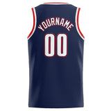 Custom Stitched Basketball Jersey for Men, Women And Kids Navy-White-Red