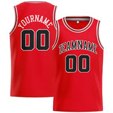 Custom Stitched Basketball Jersey for Men, Women And Kids Red-Black-White