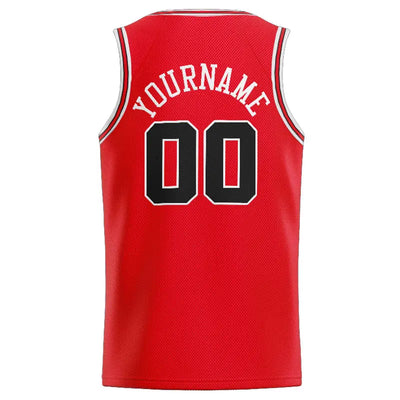 Custom Stitched Basketball Jersey for Men, Women And Kids Red-Black-White enthsush